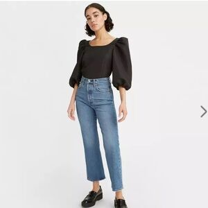 Levi’s ribcage cropped boot jeans